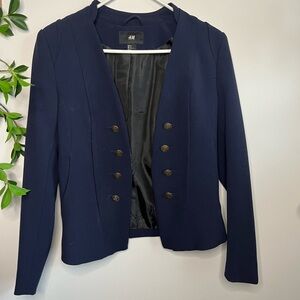 H&M Women's Navy Blazer - Size Sm